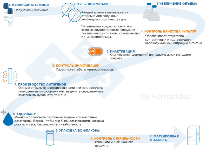 Рисунок 1. Принципиальная схема производства аутогенной вакцины.
